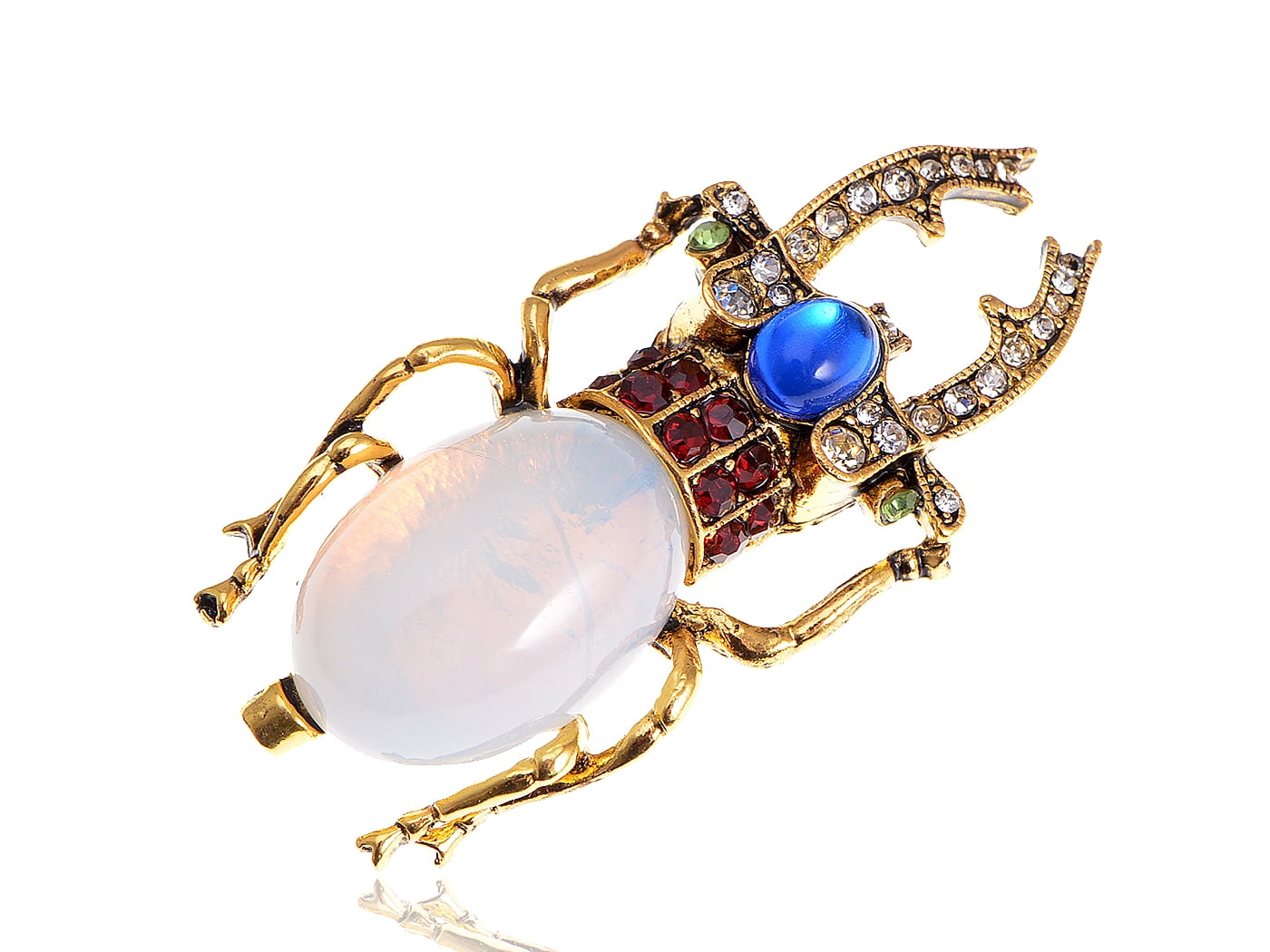 Feinuhan Antique Golden Tone Egyptian Vintage Pincher Scarab Beetle Bug Brooch... by