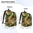 thumbnail image 3 of Honeii Mallard Duck And Flowers Print Canvas College Laptop Backpack, Durable Rucksack Travel Notebook Bag School Backpack Book Bag for Men Women-Small, 3 of 7