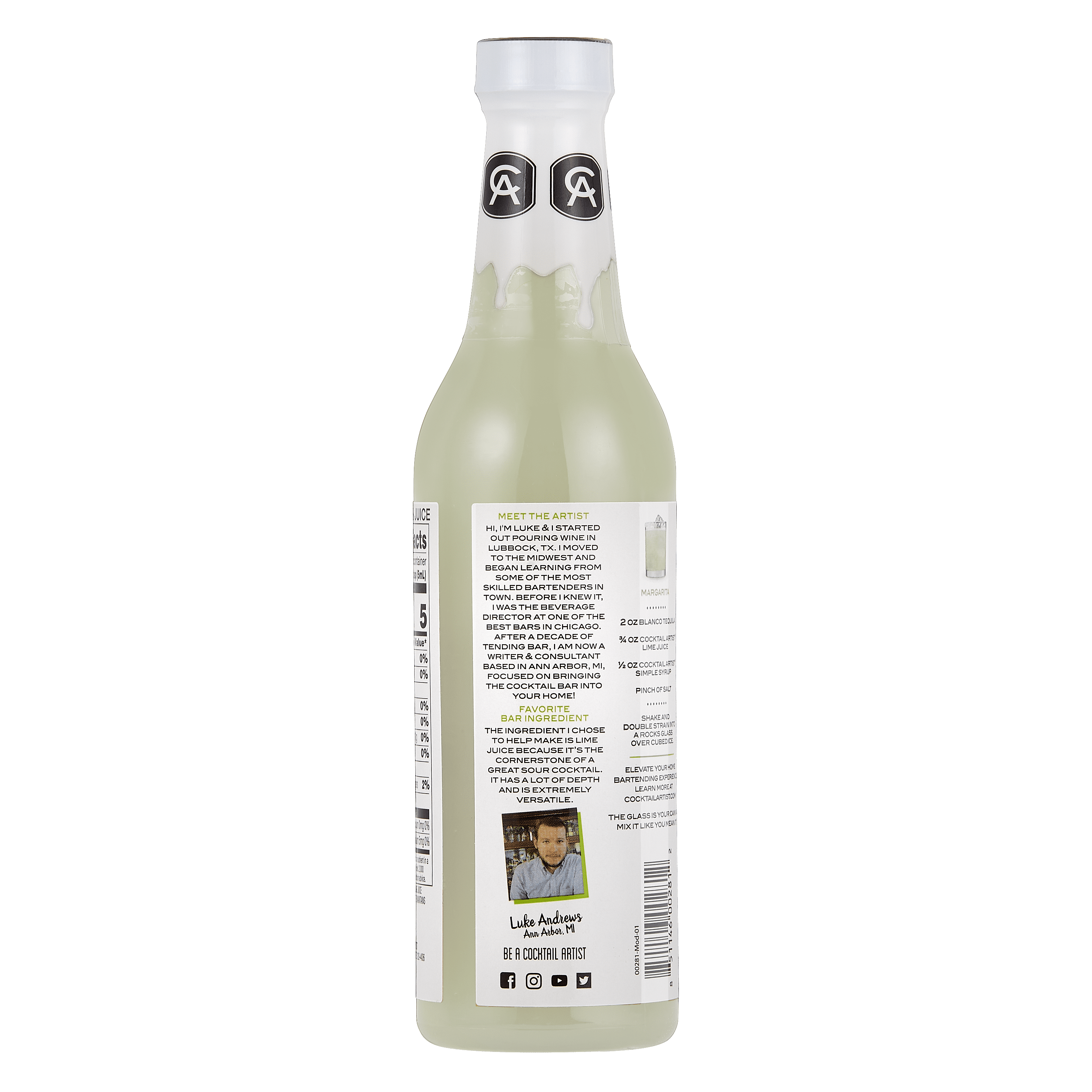 Cocktail Artist Lime Juice, 12.68 Fl Oz