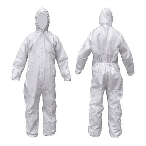 20 pzas overol desechable tipo tyvek polipropileno capucha talla l
