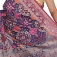thumbnail image 3 of Benarasi Kota Patola sari - Blue Size: XXS, Color: Blue, 3 of 3