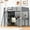 1: Gray, variant on Harper & Bright Designs Full Size Loft Bed with Desk, Drawers and Storage Shelves, Wooden High Loftbed Frame with Cabinet for Boys Girls Adults Bedroom, Antique brown