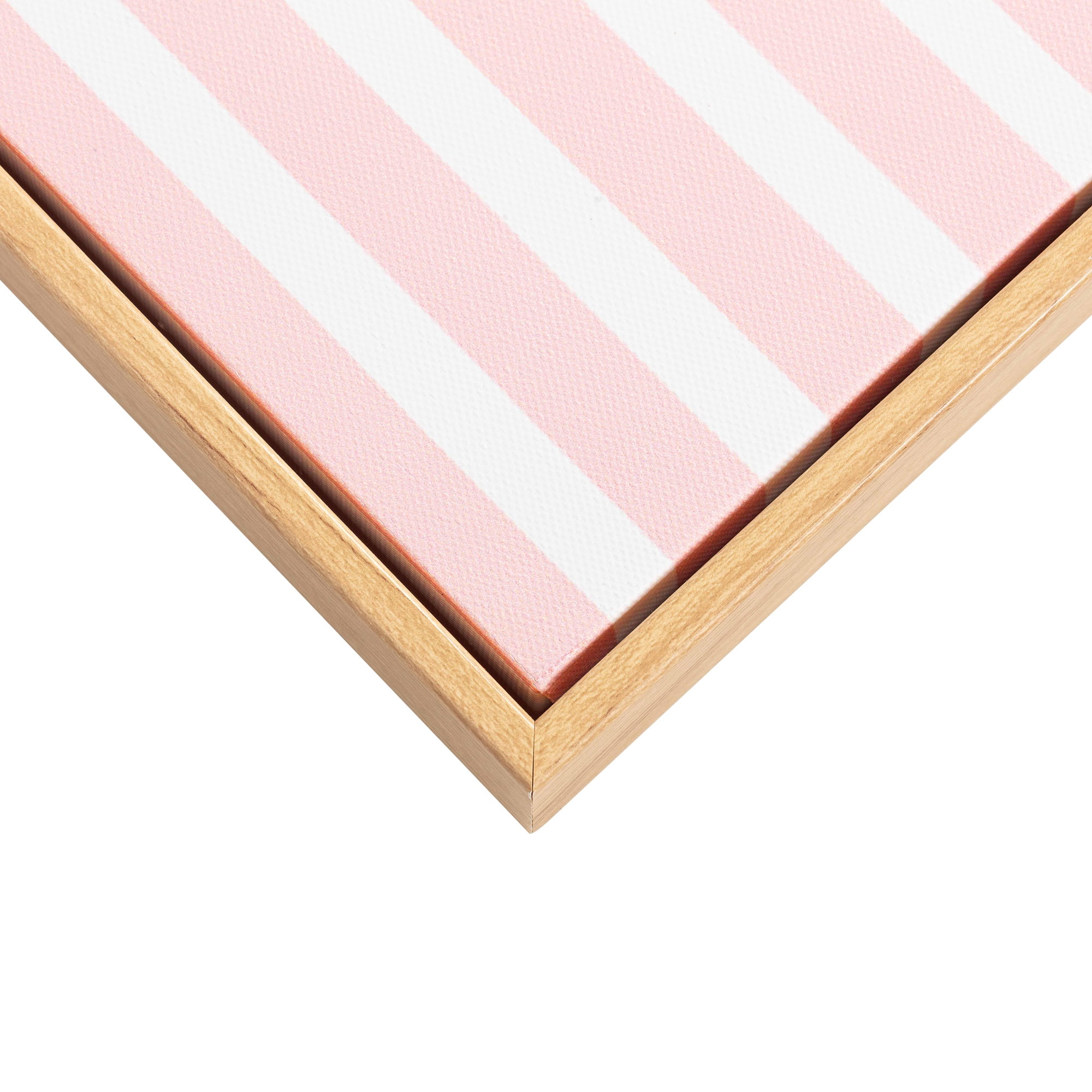 My Texas House Pink Bow on Stripes 20" x 30" Fashion Framed Wall Art