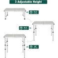thumbnail image 6 of REDCAMP Small Aluminum Folding Table 2 Foot, Adjustable Height Portable Camping Table, Sturdy Lightweight 24" Camp Table, 6 of 11