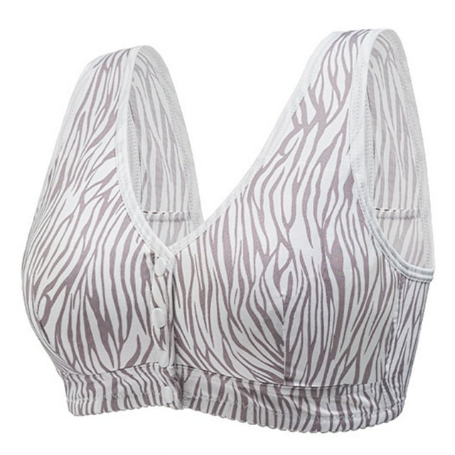 Soki Front Closure Bras for Women, Comfortable Bra Plus Size No Underwire Snap Closing Bra