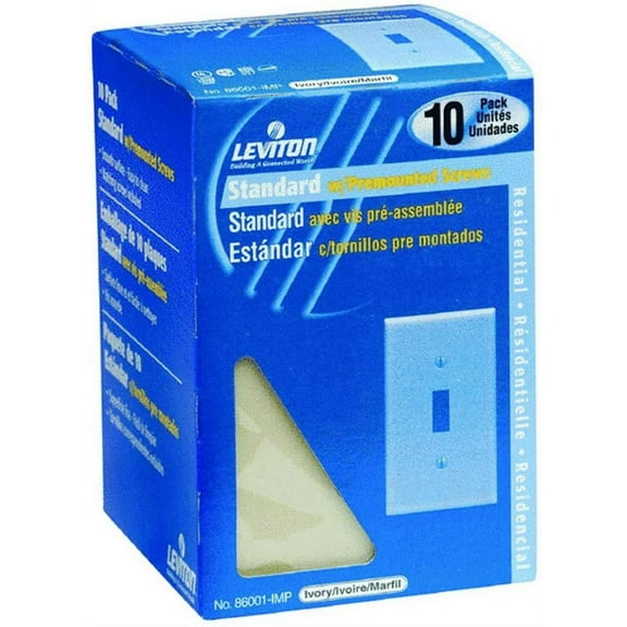 Leviton M25-86001-Imp Swtchplate 10Pk
