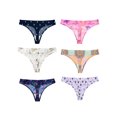 thumbnail image 1 of Sylvamorning Ensemble de 6 Pcs Strings pour Femmes Lingerie Respirante Taille Basse Extensible, 1 of 8