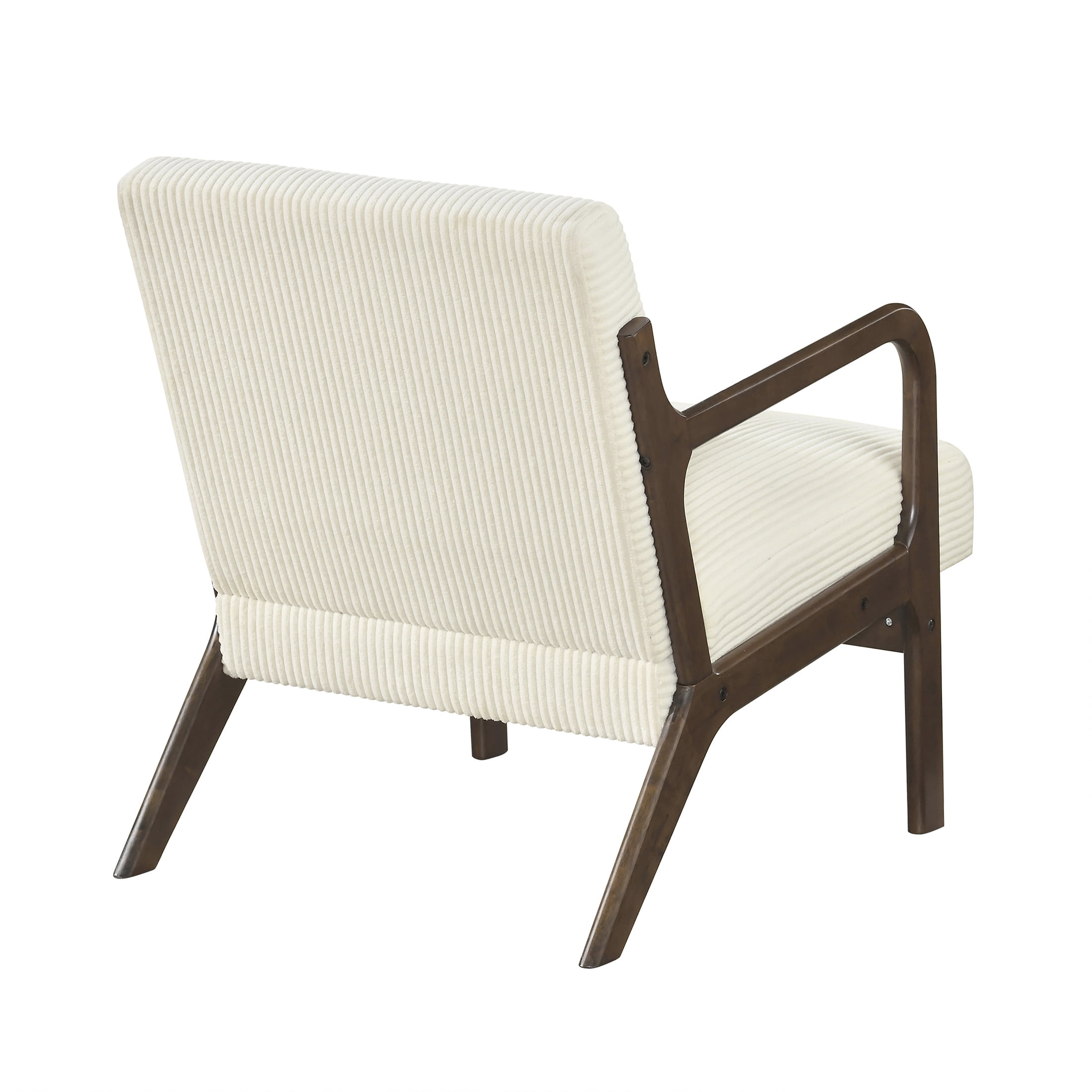 OakvillePark Cavano Wood Frame Corduroy Accent Chair, Beige