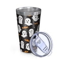 thumbnail image 2 of 16oz Tumblers Halloween Ghosts and Bats Pattern Stainless Steel Vacuum Insulated Double Wall Travel Tumbler Cups Mug with Lid and Straw,Cleaning Brush for Coffee,Tea, 2 of 4