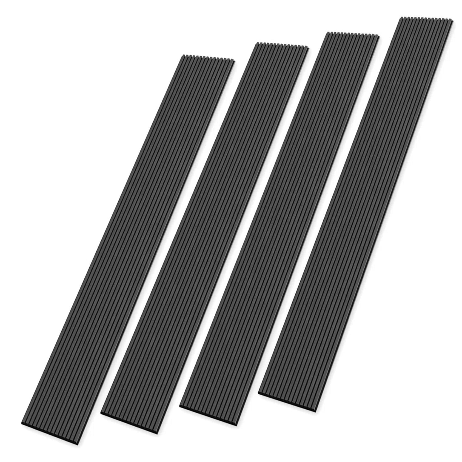 Easy4Home 4Pcs 106"x12.6" Soundproof Wood Slat Panels Acoustic Wall and Ceiling Panels, Dark Gray