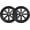 Black / 5/16" / Narrow, variant on Caster Wheel, Hard Rubber Tire, 8" x 1" - Fits Most Wheelchairs, Transport Chairs, Rollators & Walkers (Black, 5/16" Axle, Narrow Hub)