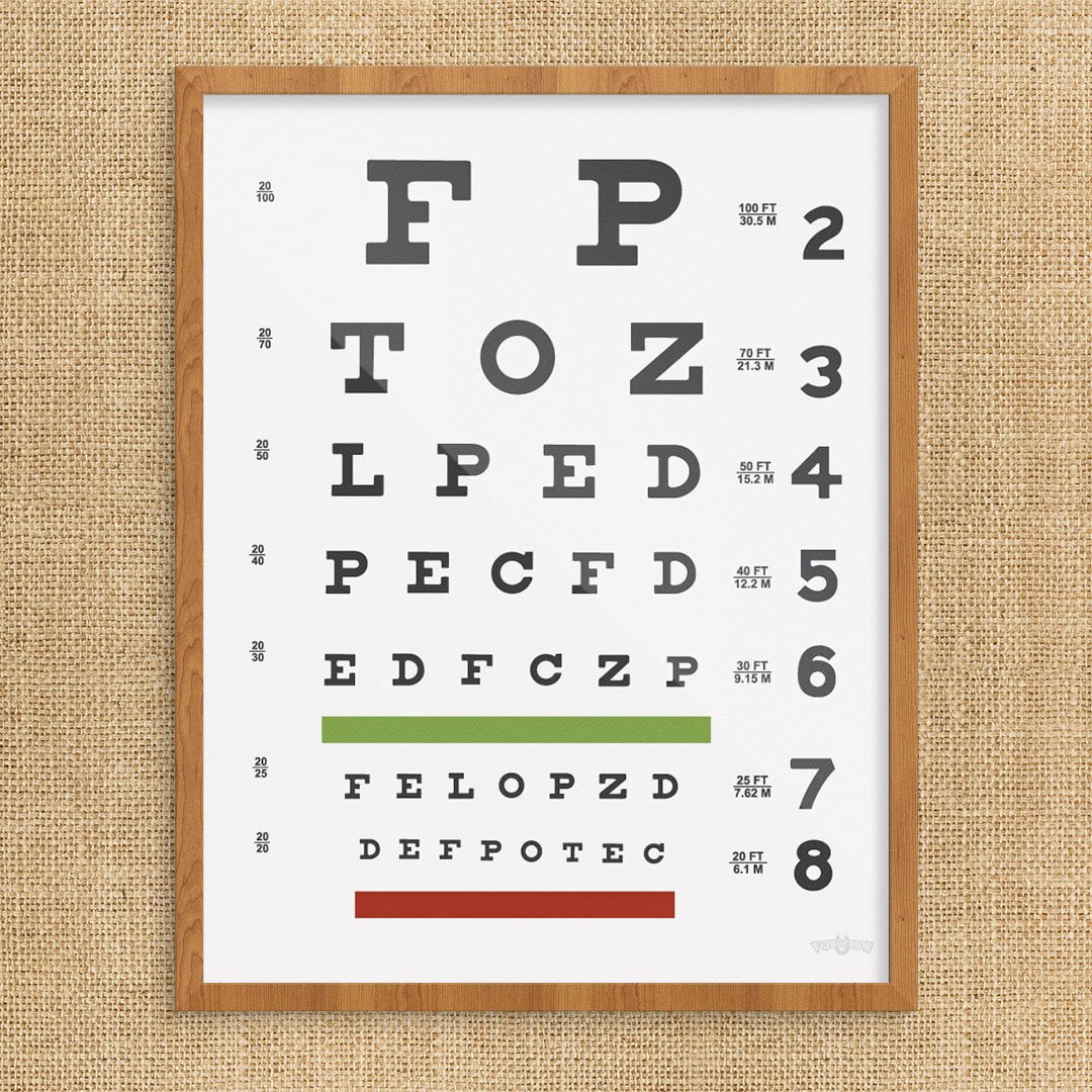 Eye Chart Printable 14 Inches - Free Printable Worksheet