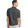 thumbnail image 3 of Hanes EcoSmart Men's Pocket Polo Shirt, 2-Pack Charcoal Heather 2XL, 3 of 3