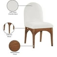 thumbnail image 2 of Meridian Furniture Waldorf Cream Chenille Fabric Dining Side Chair, 2 of 8