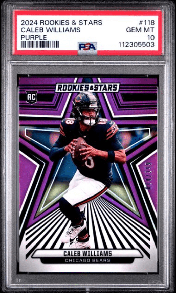 Graded 2024 Panini Rookies & Stars Caleb Williams #118 Purple /299 ...