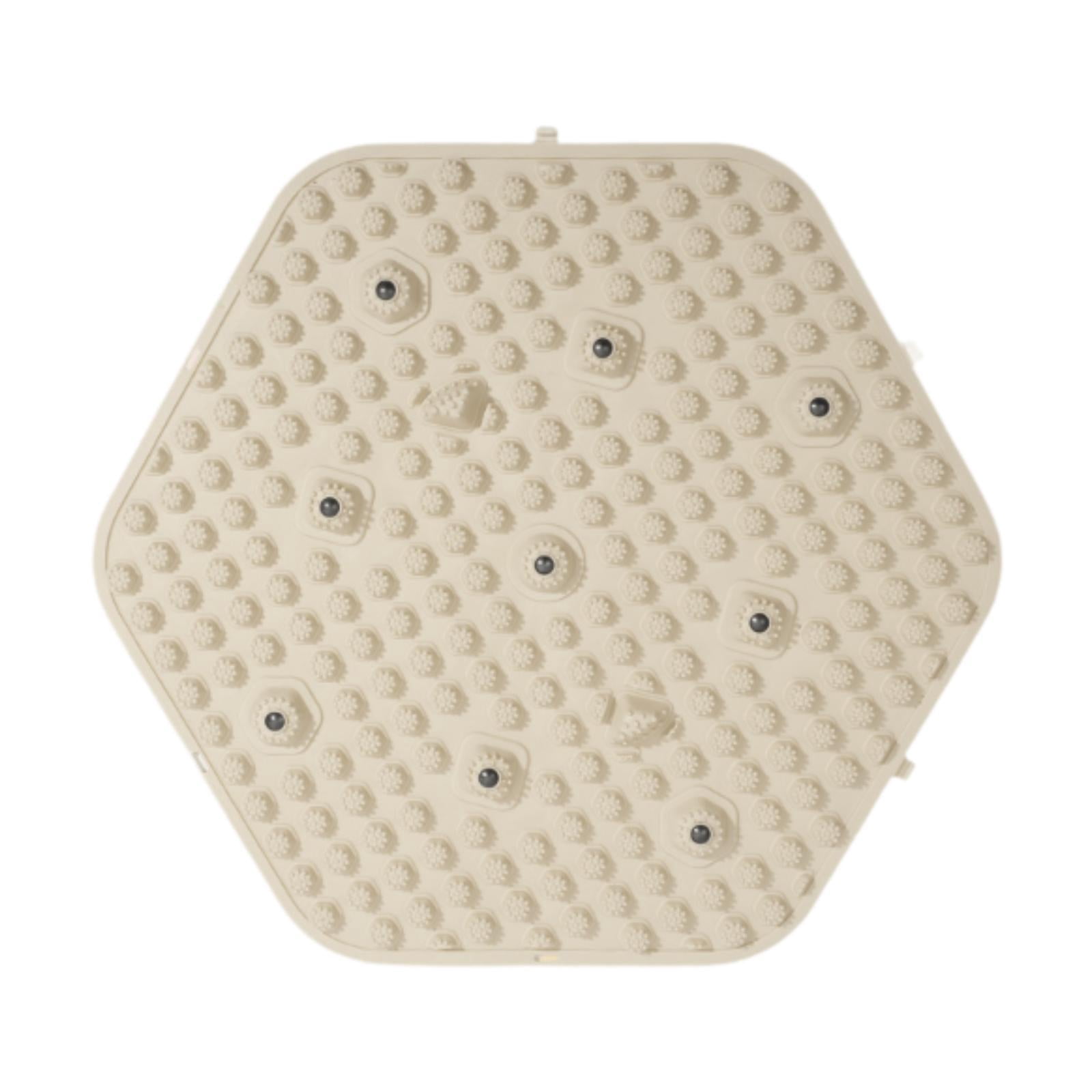 Serenable Foot Massager Mat Massage Pad Portable Relaxing Folding Foot Press Pad for Bedroom Gym Office Dorm Household white