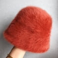 thumbnail image 1 of LinYooLi Rabbit Hairy Hat Female Autumn And Winter Versic Plush Fisherman Hat Version Of The Face, Small Bucket Hat, Warm Basin Hood, 1 of 9