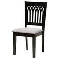 thumbnail image 3 of Baxton Studio Genesis Gray Fabric and Dark Brown Wood 6-Piece Dining Set, 3 of 7