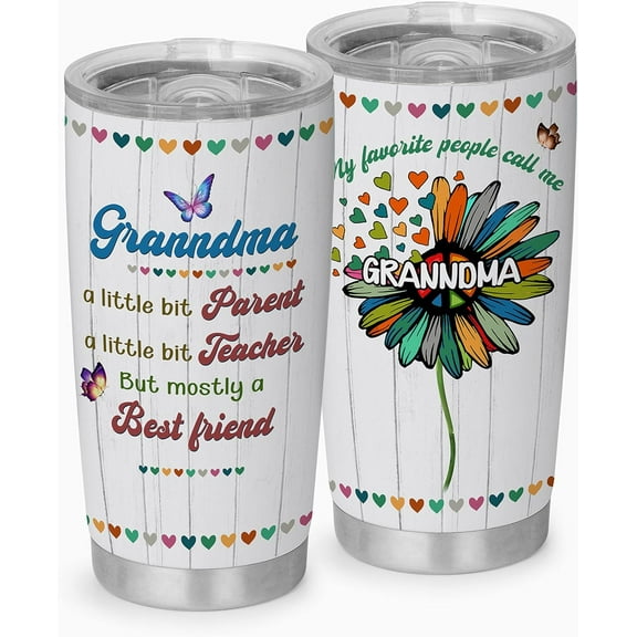 Grandma Cup Stainless Steel 20Oz, Grandma Tumbler, Best Grandma Ever Gifts, Grandma Gifts From Grandchildren, Mother''s Day Gifts for Grandma Nana Mimi