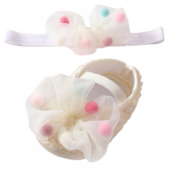 AVAIL Baby Girl Princess Shoes Toddler Lovely Lace Bowknot,Soft Sole Anti-Slip Mesh Casual Shoes(0-18 M)