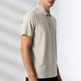 thumbnail image 7 of Summer T Shirts for Men Plus Size Big & Tall Casual Loose Solid Color Button-up V-Neck Turndown Collar Short Sleeve Tops Lougnewear for Mens M-5XL under $7, 7 of 7