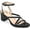 Black, variant on Journee Womens Anikah Buckle Ankle Strap Stacked Heel Dress Sandals