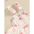 thumbnail image 6 of Niusricy Kids Toddler Baby Girls Casual Clothes 0 3M 6M 12M 18M Short Sleeve Romper Solid Jumpsuit + Floral Suspender Skirt + Headband Newborn 3 Pieceng Summer Outfit Sets for Party Vacation, 6 of 7