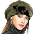 thumbnail image 1 of Boinas de lana para mujer Angola vestido gorro sombreros de calavera tejer sombreros de invierno, 1 of 4