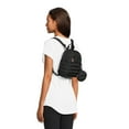 Reebok Women's Luna Quilted Mini Backpack with Coin Pouch, Black