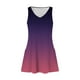 thumbnail image 4 of Vestido de Verano para Mujeres Gradiente Impreso Bolsillo sin Mangas Vestido Casual Cuello en V para Diario Y Fiestas, 4 of 5