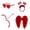Red Pink Bow and Arrow Glasses Headband Wing Set, variant on RUINIXCW Funny Halloween Valentines Day Cupid Costume Mini Cupids Bow and Arrow Glasses Set Wedding Cosplay Party Favors