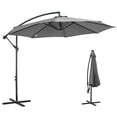 thumbnail image 1 of Outsunny 9.7ft Offset Patio Umbrella, Hanging Cantilever Parasol w/ Base, 1 of 10
