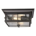 thumbnail image 5 of Westinghouse Westinghouse Lighting 6578400 Orwell 11 inch Traditional Two-Light Flush Mount Outdoor Ceiling Light Fixture Oil Rubbed Bronze with Highlights, Clear Seeded Glass, 5 of 7