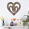 thumbnail image 1 of Apretón De Manos Corazón Escultura De Madera Letrero De Pared En Forma De Corazón De Madera Arte De Pared Creativo Artesanía Colgante Decoración De Pared De Madera Muyoka Hogar, 1 of 6