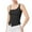 Black, variant on ZyeKqe Built in Bra Tank Tops for Women Sleeveless Workout Shirts Asymmetrical V Neck Yoga Top Slim Fitted