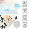 thumbnail image 3 of Yayeee Bath Rugs for Bathroom Floor Set of 2 Non Slip Fluffy Soft Absorbent Mat, Beige Leaves Plaid, 3 of 7