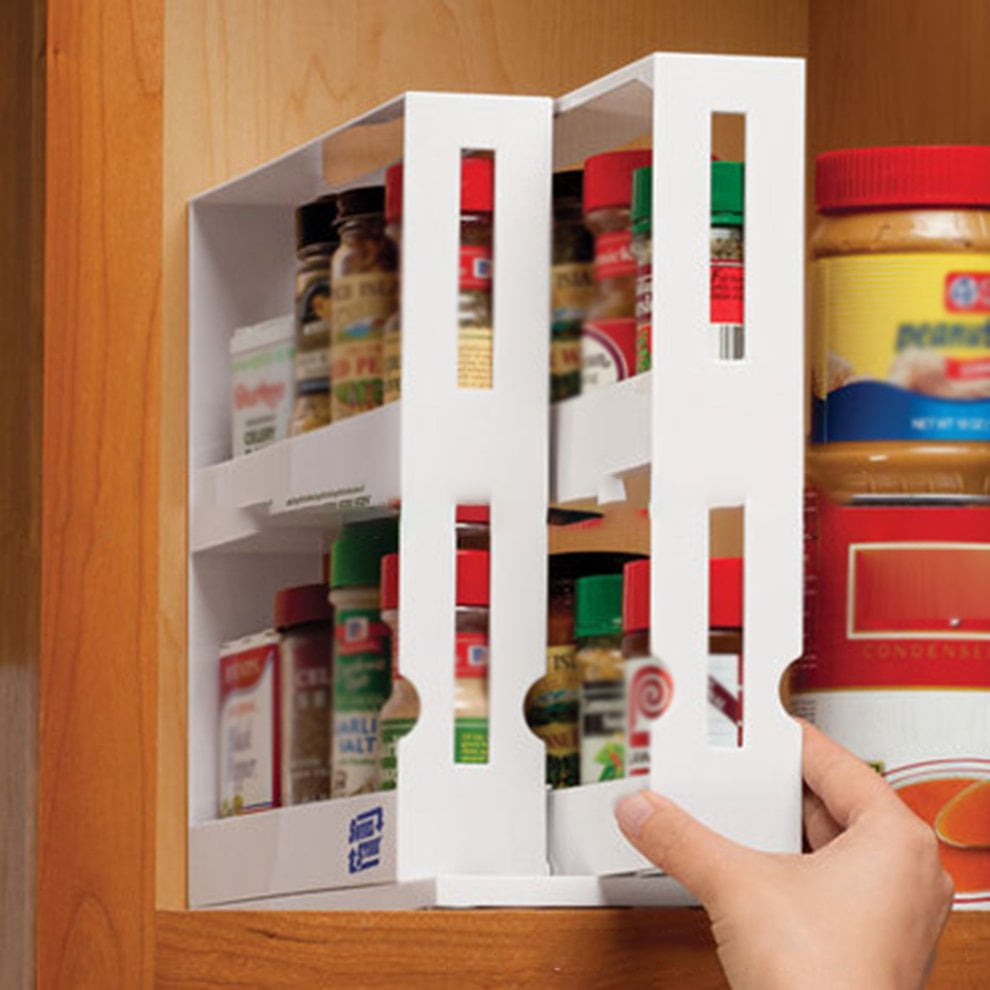 Rotating Spice Rack Organizer Kitchen Cabinet Cupboard Organizer