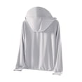 thumbnail image 6 of JoveMarine Men and Women UPF 50+ Sun Protection - Lightweight Fishing Shirts for Men Long Sleeve Zip Up Hoodie Couple Skin Sun Protection Breathable Water Resistant Workwear,Light Gray L, 6 of 7