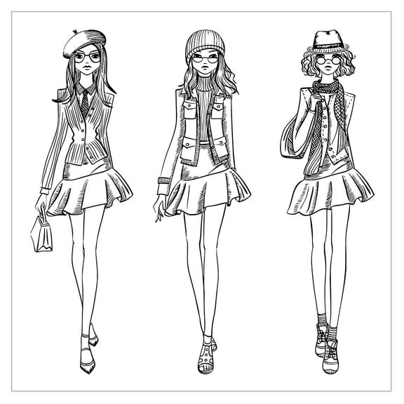 Yammee Clear Silicone Stamps Fashion Design Stampers Scrapbooking Stampers for Card Making DIY Scrapbooking Art Embossing