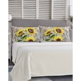 thumbnail image 5 of Sunflowers Pillow Covers King Size, Botanical Floral Farmhouse Retro Wood Grain Soft Bed Throw Pillowcases Breathable Cooling Long Lumbar Body Pillow Sham Cover for Bed Sofa 20''x40'', 5 of 7