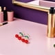thumbnail image 5 of Par de pendientes colgantes de cereza para mujer y niña (rojos), 5 of 8