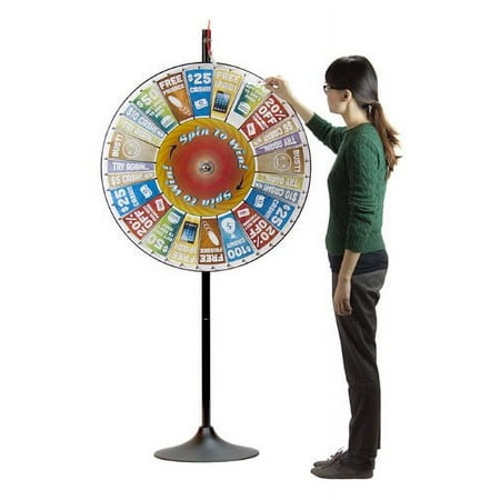 Midway Monsters 36 Customizable Pocket Prize Wheel with Extending Base Stand