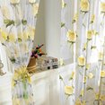 thumbnail image 3 of Floral Cortina 2.5Mx1M Flor floral con ojales Tul Cortina Panel de ventana YLW Fanmusic Floral Cortina, 3 of 7