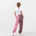 thumbnail image 3 of Children's Wide-leg Pants Athletic Running Petite/Regular/Tall Sweatpants with Pockets Tapered Casual Workout Pants Pink 13 Years, 3 of 7