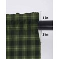 thumbnail image 6 of Green Black Buffalo Plaid Tier Curtains 24 Inch Length,Sheer Curtains for Bedroom Living Room Window Geometric Classic Checkered Short Kitchen Curtains Drapes for Small Half Window 27.5"x24" 2 Panels, 6 of 7