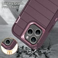 thumbnail image 7 of Allytechgroup for iPhone 16 Pro Max Case, [Military Grade Drop Protection] Dropproof Heavy Duty Tough Rugged Shockproof Phone Case for iPhone 16 Pro Max, Purple, 7 of 7