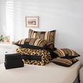thumbnail image 6 of Erosebridal Girls Woman Leopard 7-Piece Bedding Comforter Set,Wild Animal Cheetah Print King Bedding Sets For Kids,Reversible Black, 6 of 7