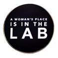 thumbnail image 1 of Broches genéricos de aleación A Woman's Place Is in the Lab, 1 of 3