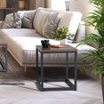 thumbnail image 4 of Homycasa Square End Table Nightstand - Dark Wood, 4 of 7