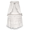 Badger Basket Elegance Round Baby Bassinet with Canopy - White